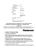 Предварительный просмотр 7 страницы Panasonic DVDRV26 - DIG. VIDEO DISCPLAYE Service Manual