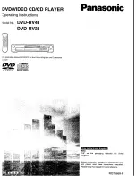 Panasonic DVDRV31 - DIG. VIDEO DISCPLAYE Operating Instructions Manual preview