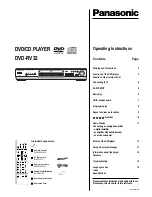 Panasonic DVDRV32 - DIG. VIDEO DISC PLAY Operating Instructions Manual предпросмотр