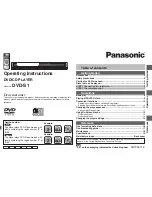 Preview for 1 page of Panasonic DVDS1 - PORTABLE DVD PLAYER Operating Instructions Manual