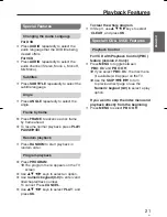 Preview for 21 page of Panasonic DVDS38 - DVD/CD PLAYER - MULTI LANGUAGE Operating Instructions Manual