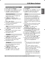 Preview for 27 page of Panasonic DVDS38 - DVD/CD PLAYER - MULTI LANGUAGE Operating Instructions Manual