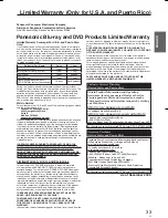 Preview for 33 page of Panasonic DVDS38 - DVD/CD PLAYER - MULTI LANGUAGE Operating Instructions Manual