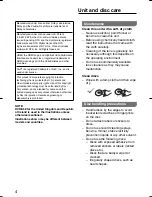 Preview for 4 page of Panasonic DVDS58 - DVD/CD PLAYER - MULTI LANGUAGE Operating Instructions Manual