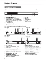 Preview for 8 page of Panasonic DVDS58 - DVD/CD PLAYER - MULTI LANGUAGE Operating Instructions Manual