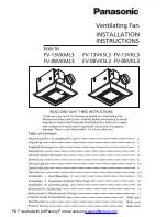 Preview for 1 page of Panasonic DVU-1009 MK2 Installation Instructions Manual