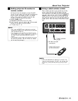 Preview for 15 page of Panasonic DW6300ULS - WXGA DLP Projector 720p Operating Instructions Manual