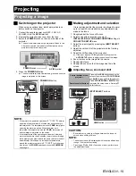 Preview for 19 page of Panasonic DW6300ULS - WXGA DLP Projector 720p Operating Instructions Manual