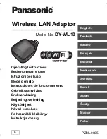 Panasonic DY-WL10 Operating Instructions Manual preview