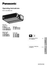 Panasonic E series Operating Instructions Manual preview