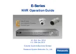 Panasonic E series Operation Manual preview