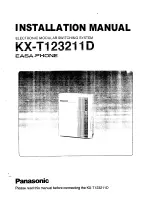 Предварительный просмотр 1 страницы Panasonic EASA-PHONE KX-T123211D Installation Manual