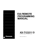 Panasonic EASA-PHONE KX-T123211D Programming Manual preview