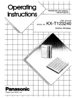 Preview for 1 page of Panasonic EASA-PHONE KX-T123240 Operating Instructions Manual