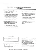 Preview for 2 page of Panasonic EASA-PHONE KX-T123250 Operating Instructions Manual