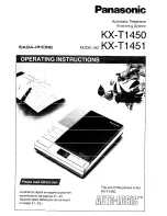 Предварительный просмотр 1 страницы Panasonic EASA-PHONE KX-T1450 Operating Instructions Manual