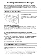 Предварительный просмотр 11 страницы Panasonic EASA-PHONE KX-T1450 Operating Instructions Manual