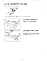 Предварительный просмотр 13 страницы Panasonic EASA-PHONE KX-T1450 Operating Instructions Manual