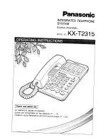 Preview for 1 page of Panasonic EASA-PHONE KX-T2315 Operating Instructions Manual