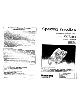 Preview for 1 page of Panasonic Easa-Phone KX-T2355 Operating Instructions Manual