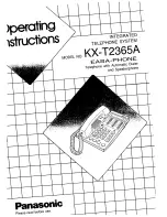 Panasonic EASA-PHONE KX-T2365A Operating Instructions Manual preview