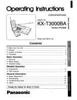 Preview for 1 page of Panasonic EASA-PHONE KX-T3000BA Operating Instructions Manual