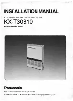 Panasonic EASA-PHONE KX-T30810 Installation Manual preview