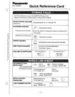 Preview for 3 page of Panasonic EASA-PHONE KX-T30850 Operating Instructions Manual