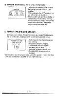 Предварительный просмотр 13 страницы Panasonic EASA-PHONE KX-T3280 Operating Instructions Manual