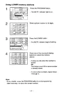 Предварительный просмотр 21 страницы Panasonic EASA-PHONE KX-T3280 Operating Instructions Manual