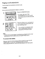 Предварительный просмотр 26 страницы Panasonic EASA-PHONE KX-T3280 Operating Instructions Manual