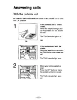 Preview for 20 page of Panasonic Easa-Phone KX-T3910 Operating Instructions Manual