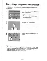 Предварительный просмотр 21 страницы Panasonic Easa-Phone KX-T5000 Operating Instructions Manual