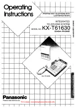 Предварительный просмотр 1 страницы Panasonic EASA-PHONE KX-T61610 Operating Instructions Manual