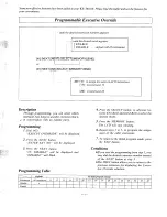 Preview for 1 page of Panasonic EASA-PHONE KX-T61610 Programmable Executive Override