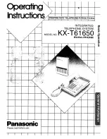 Preview for 1 page of Panasonic EASA-PHONE KX-T61650 Operating Instructions Manual