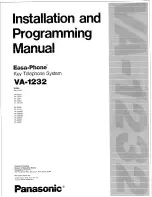 Предварительный просмотр 1 страницы Panasonic Easa-Phone VA-12020 Installation Manual