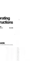 Panasonic Easa-Phone VA-208 Operating Instruction предпросмотр