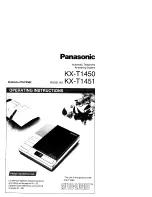 Предварительный просмотр 1 страницы Panasonic Easy-Phone Auto-Logic KX-T1450 Operating Instructions Manual