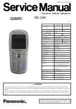 Предварительный просмотр 1 страницы Panasonic EBG60 - CELL PHONE Service Manual