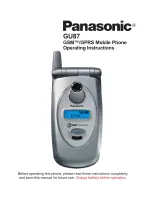 Panasonic EBGU87 - CELLPHONE W/DIGITAL CAM Operating Instructions Manual preview