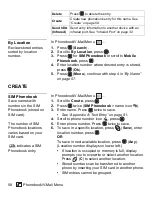 Предварительный просмотр 62 страницы Panasonic EBGU87 - CELLPHONE W/DIGITAL CAM Operating Instructions Manual