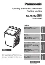 Preview for 1 page of Panasonic ECONAVI NA-FS20V5SRY Operating & Installation Instructions Manual