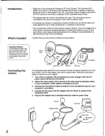 Предварительный просмотр 2 страницы Panasonic EggCam GP-KR001 Operating Instructions