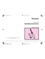 Panasonic EH-2351 Operating Instructions Manual preview