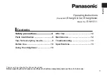 Preview for 3 page of Panasonic EH-HV11 Operating Instructions Manual