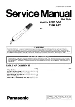 Panasonic EH-KA22 Service Manual preview