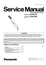 Panasonic EH-KE16 Service Manual preview