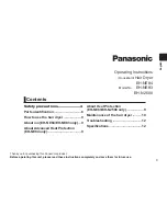 Preview for 3 page of Panasonic EH-N2500 Operating Instructions Manual