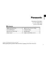 Предварительный просмотр 3 страницы Panasonic EH?NA65 Operating Instructions Manual